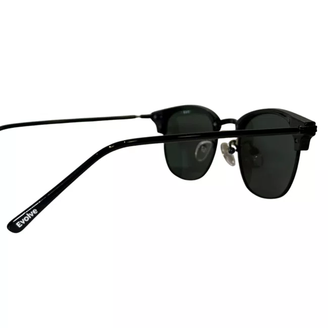Óculos Solar Evolve Quadrado Browline Preto