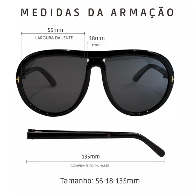 Óculos Solar Máscara Evolve, Preto com Lentes Cosméticas Degradê