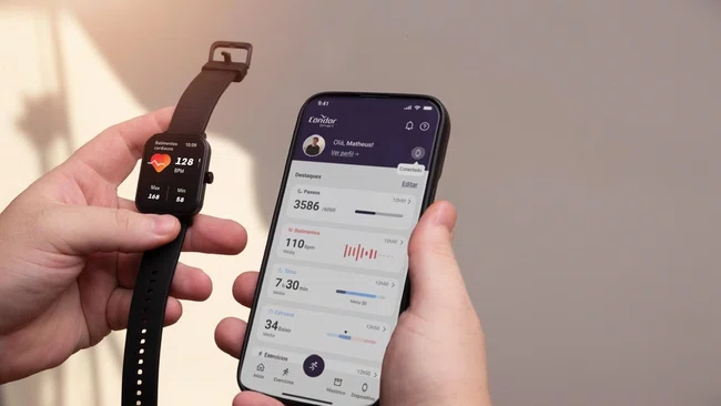 Relógio Smartwatch Condor Preto Digital inteligente