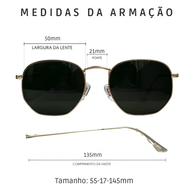 Solar Evolve Hexagonal em Metal Preto