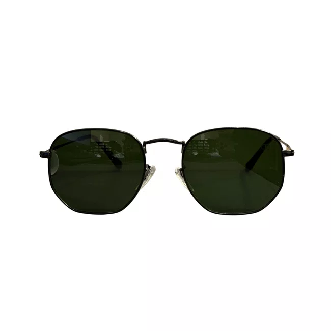 Solar Evolve Hexagonal em Metal Preto com Lente Verde