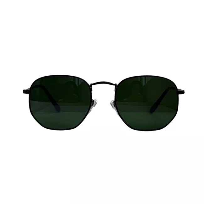 Solar Evolve Hexagonal em Metal Preto com Lente Verde