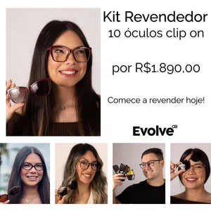 Kit Revendedor 10 Óculos Clip on Evolve