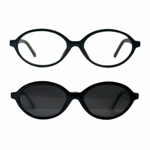 Óculos Clip-On Feminino Oval Evolve Retrô Preto
