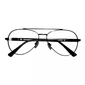 Óculos de grau Evolve, aviador quadrado Metal em Preto