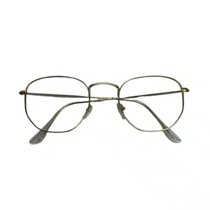 Óculos de grau Evolve, modelo Hexagonal Metal em Dourado