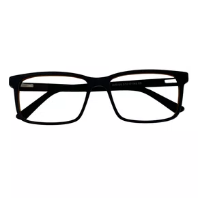 Óculos de grau masculino modelo quadrado em Preto e Marrom