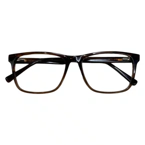 Óculos de grau masculino modelo quadrado em Marrom Translúcido