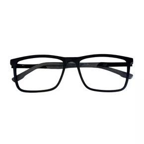 Óculos de grau masculino modelo quadrado em Preto