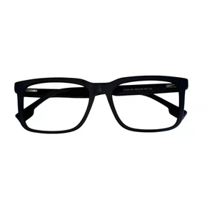 Óculos de grau masculino modelo quadrado em Preto fosco