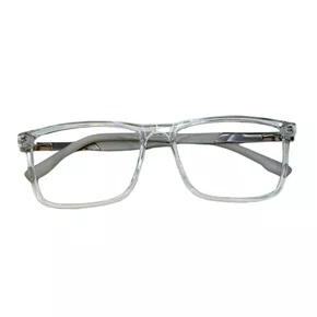 Óculos de grau masculino modelo quadrado em Transparente