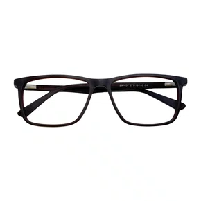 Óculos de grau masculino modelo quadrado em Marrom Fosco