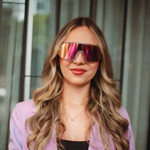 Óculos de sol Evolve, modelo esportivo em Lilás