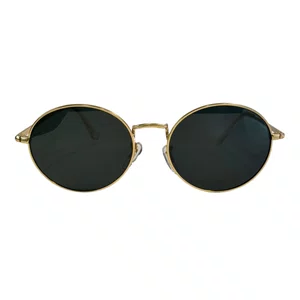 Óculos de sol Evolve, modelo Redondo Metal em Dourado lente Cinza