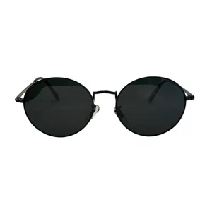 Óculos de sol Evolve, modelo Redondo Metal em Preto com lente Cinza
