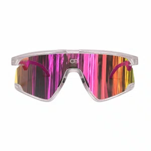 Óculos Esportivo Evolve, Transparente com Lente Rosa Espelhada Fotocromática