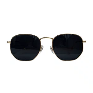 Solar Evolve Hexagonal em Metal Dourado com Lente Cinza