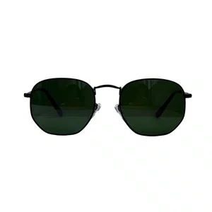 Solar Evolve Hexagonal em Metal Preto com Lente Verde