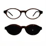 Clip-On Evolve Oval Marrom Luxo