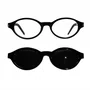 Clip-On Evolve Oval Preto Luxo