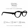 Clip-On Evolve Oval Preto Luxo