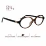 Óculos Clip-On Feminino Oval Evolve Retrô Marrom Escuro Degradê