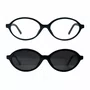 Óculos Clip-On Feminino Oval Evolve Retrô Preto