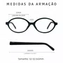 Óculos Clip-On Feminino Oval Evolve Retrô Preto