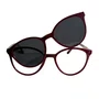 Óculos de Grau Clip-On Evolve Redondo Vermelho
