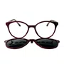 Óculos de Grau Clip-On Evolve Redondo Vermelho