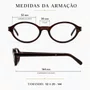Óculos de grau Evolve, modelo Oval Marrom Tendência