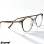 Óculos de Grau Feminino Clip on Modelo 2 em 1 em Marrom Translúcido