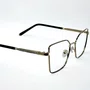 Óculos de grau feminino clip-on, modelo 2 em 1 em metal em Preto