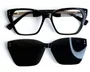 Óculos de Grau Feminino Clip-on Modelo 2 em 1 em Preto