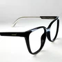 Óculos de grau feminino clip-on, modelo 2 em 1 em Preto