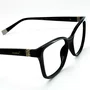 Óculos de grau feminino clip-on, modelo 2 em 1 em Preto