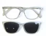 Óculos de Grau Feminino Clip-on Modelo 2 em 1 em Transparente