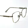 Óculos de grau feminino clip-on, modelo 2 em 1 metal em Dourado