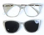 Óculos de Grau Feminino Clip-on Modelo 2 em 1 Transparente
