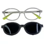 Óculos de grau infantil clip-on, modelo 2 em 1 em Transparente