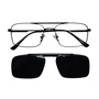 Óculos de grau masculino clip-on Evolve, modelo 2 em 1 em Preto