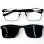 Óculos de Grau Masculino Clip-on Modelo 2 em 1 em Preto