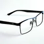 Óculos de grau masculino clip-on, modelo 2 em 1 metal em Preto