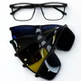Óculos de Grau Masculino Clip-on Modelo  6 em 1 em Preto
