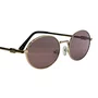 Óculos de sol Evolve, modelo Oval Metal em Dourado lente Rosa