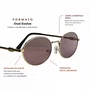 Óculos de sol Oval Evolve, em Metal Dourado com Lente Cosmética Rosa