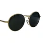 Óculos de sol Evolve, modelo Redondo Metal em Dourado lente Cinza