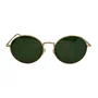 Óculos de sol Evolve, modelo Redondo Metal em Dourado lente Verde