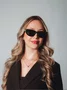 Óculos de sol feminino Evolve, modelo Gatinho em Preto