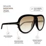 Óculos Solar Máscara Evolve, Preto com Lentes Cosméticas Amarelas
